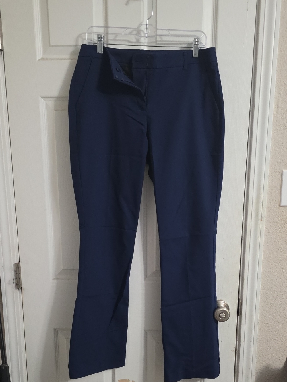 Express Women's Navy Straight-Leg Trousers